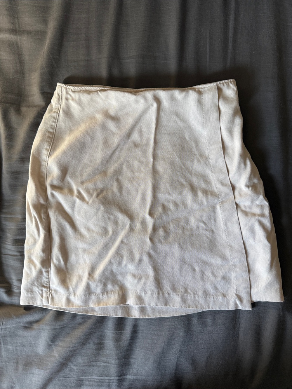 Abercrombie & Fitch Cream Wrap Mini Skirt